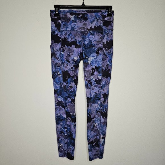 Lululemon Women's Purple/Blue/Black Activewear Leggings Size 6 - Picture 1 of 4